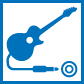 Audio input for connecting an electric guitar