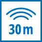 Дальность действия 30 метров
